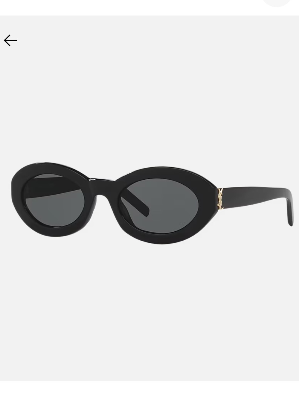 Saint Laurent Black Oval Sunglasses